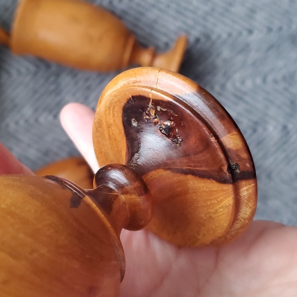 MCM set of 6 teak wood goblets - Picture 6 of 9